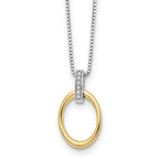 Diamond Necklace in Gold-Plated Sterling Silver (.04 ct. tw.) - Sophia Jewelers