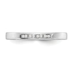 White Ice Sterling Silver Rhodium-plated Chanel-set Diamond Ring