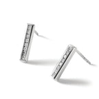 Diamond Drop Earrings in Sterling Silver, 1.3mm (0.16 ct. tw.) - Sophia Jewelers