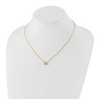 Diamond Circle Necklace in Gold-Plated Sterling Silver (.02 ct. tw.) - Sophia Jewelers