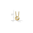 Diamond Circle Necklace in Gold-Plated Sterling Silver (.02 ct. tw.) - Sophia Jewelers
