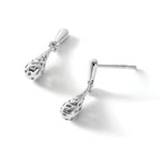 Diamond Filigree Dangle Earrings in Sterling Silver, 1mm (0.01 ct. tw.) - Sophia Jewelers