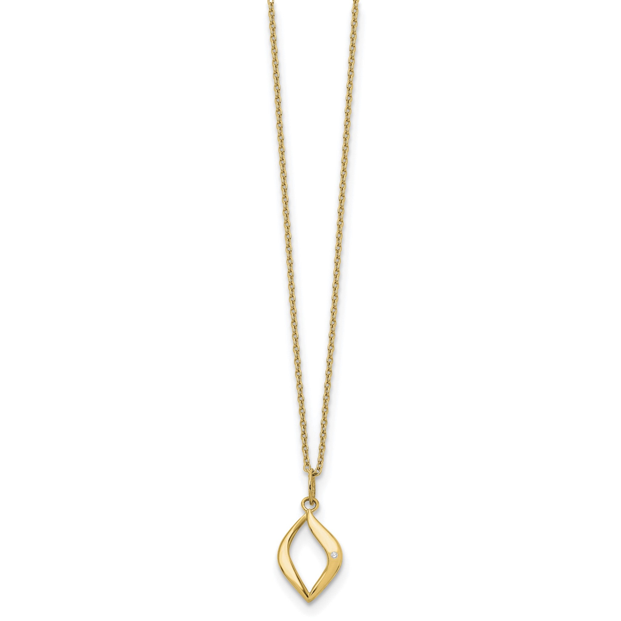 Diamond Necklace in Gold-Plated Sterling Silver (.01 ct. tw.) Secondary image