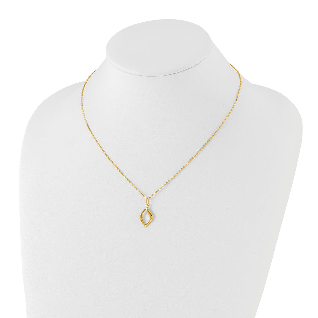 Diamond Necklace in Gold-Plated Sterling Silver (.01 ct. tw.) - Sophia Jewelers