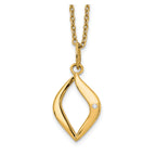 Diamond Necklace in Gold-Plated Sterling Silver (.01 ct. tw.) - Sophia Jewelers