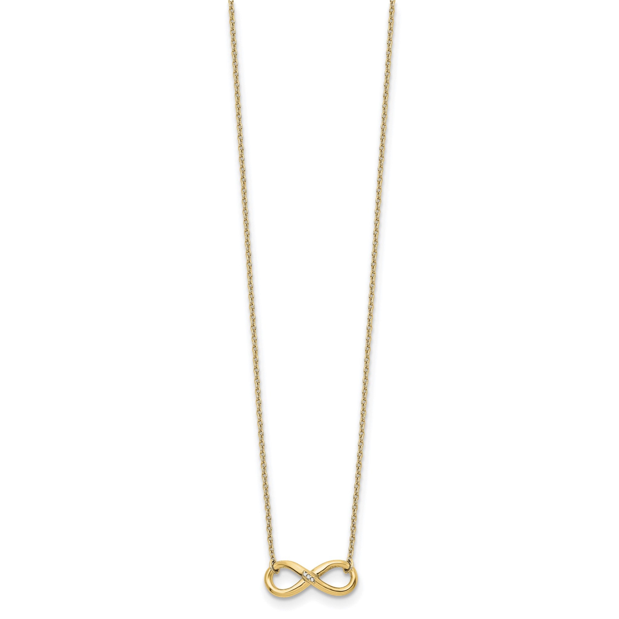 Infinity Diamond Necklace in Gold-Plated Sterling Silver (0.01 ct. tw.) Secondary image