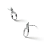 Diamond Dangle Earrings in Sterling Silver, 0.8mm (0.02 ct. tw.) - Sophia Jewelers