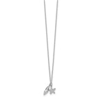 Diamond Necklace in Sterling Silver, 0.9mm with Extender (0.02 ct. tw.), 18 Inch - Sophia Jewelers