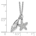 Diamond Necklace in Sterling Silver, 0.9mm with Extender (0.02 ct. tw.), 18 Inch - Sophia Jewelers