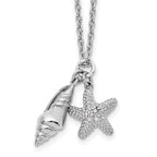 Diamond Necklace in Sterling Silver, 0.9mm with Extender (0.02 ct. tw.), 18 Inch - Sophia Jewelers