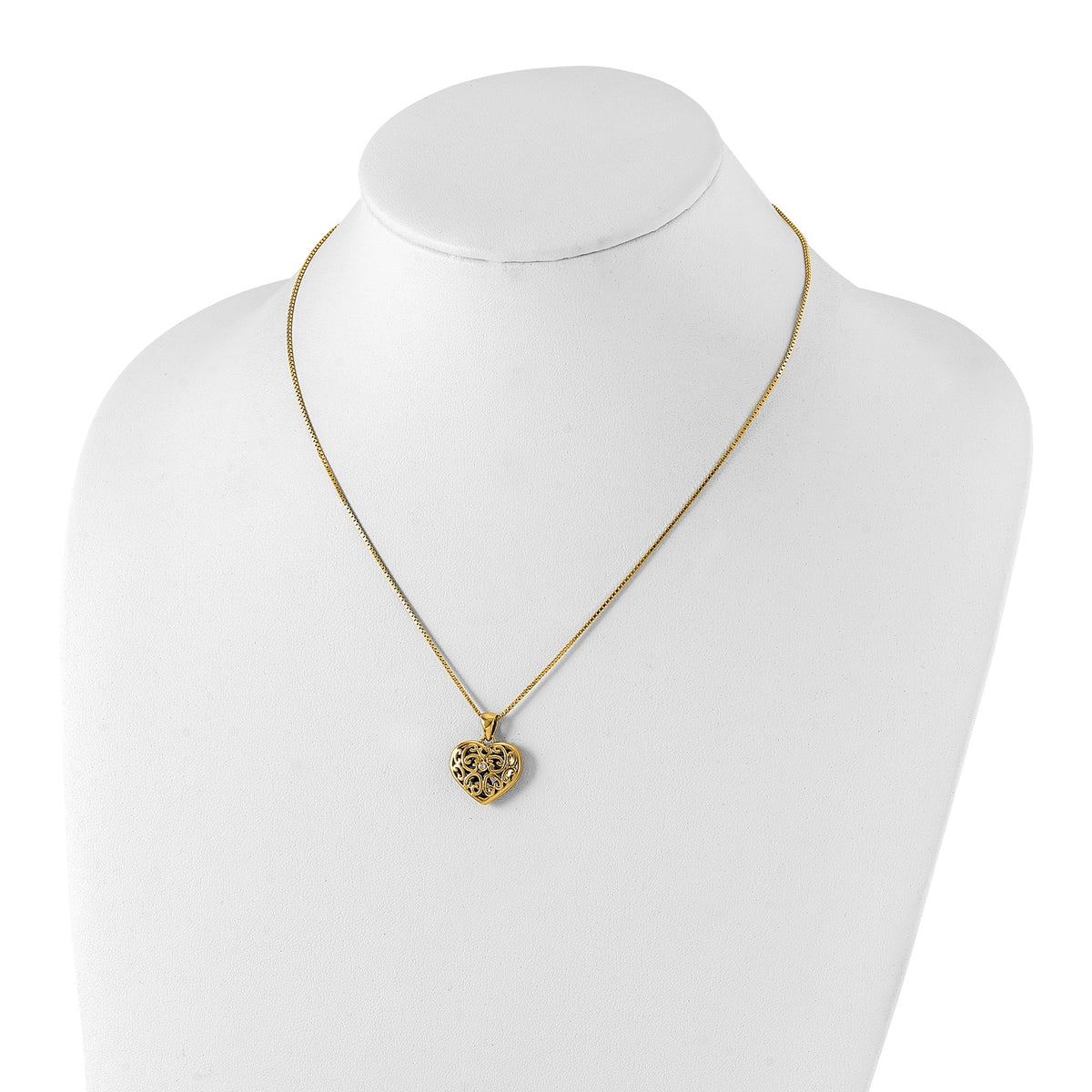 Diamond Heart Locket Necklace in Gold-Plated Sterling Silver (0.01 ct. tw.) - Sophia Jewelers