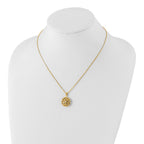 Round Diamond Star Locket Necklace in Gold-Plated Sterling Silver (0.01 ct. tw.) - Sophia Jewelers