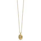 Oval Diamond Locket Necklace in Gold-Plated Sterling Silver (0.01 ct. tw.) - Sophia Jewelers