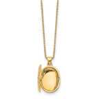 Oval Diamond Locket Necklace in Gold-Plated Sterling Silver (0.01 ct. tw.) - Sophia Jewelers