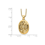 Oval Diamond Locket Necklace in Gold-Plated Sterling Silver (0.01 ct. tw.) - Sophia Jewelers