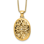 Oval Diamond Locket Necklace in Gold-Plated Sterling Silver (0.01 ct. tw.) - Sophia Jewelers