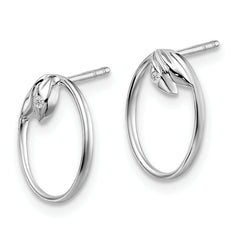 White Ice Sterling Silver Rhodium-plated Diamond Post Earrings