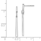 White Ice Sterling Silver Rhodium-plated Diamond Post Dangle Earrings