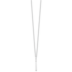White Ice Sterling Silver Rhodium-plated 18 Inch Diamond Necklace with 2 Inch Extender