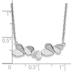 White Ice Sterling Silver Rhodium-plated 18 Inch Diamond Heart Bar Necklace
