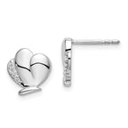 White Ice Sterling Silver Rhodium-plated Diamond Butterfly Post Earrings