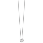 White Ice Sterling Silver Rhodium-plated 18 Inch Diamond Butterfly Necklace with 2 Inch Extender