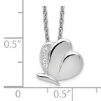 White Ice Sterling Silver Rhodium-plated 18 Inch Diamond Butterfly Necklace with 2 Inch Extender