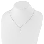 White Ice Sterling Silver Rhodium-plated 18 Inch Diamond Necklace with 2 Inch Extender