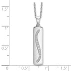 White Ice Sterling Silver Rhodium-plated 18 Inch Diamond Necklace with 2 Inch Extender