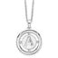White Ice Sterling Silver Rhodium-Rhodium-Plated 18 Inch Diamond Letter A Initial Necklace with 2 Inch Extender