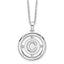 White Ice Sterling Silver Rhodium-Rhodium-Plated 18 Inch Diamond Letter C Initial Necklace with 2 Inch Extender
