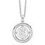 White Ice Sterling Silver Rhodium-Rhodium-Plated 18 Inch Diamond Letter E Initial Necklace with 2 Inch Extender