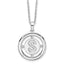 White Ice Sterling Silver Rhodium-Rhodium-Plated 18 Inch Diamond Letter S Initial Necklace with 2 Inch Extender