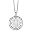 White Ice Sterling Silver Rhodium-Rhodium-Plated 18 Inch Diamond Letter U Initial Necklace with 2 Inch Extender