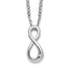 White Ice Sterling Silver Rhodium-Rhodium-Plated 18 Inch Diamond Infinity Symbol Necklace with 2 Inch Extender