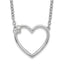 White Ice Sterling Silver Rhodium-Rhodium-Plated 18 Inch Diamond Open Heart Necklace