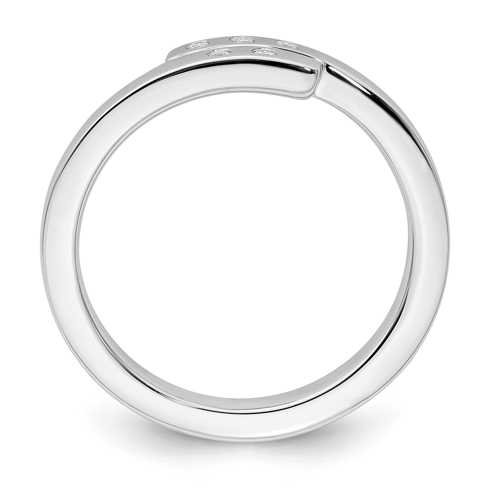 White Ice Sterling Silver Rhodium-plated Diamond Ring Secondary image