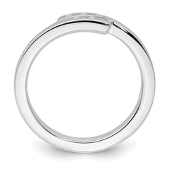 White Ice Sterling Silver Rhodium-plated Diamond Ring