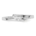 White Ice Sterling Silver Rhodium-plated Diamond Ring