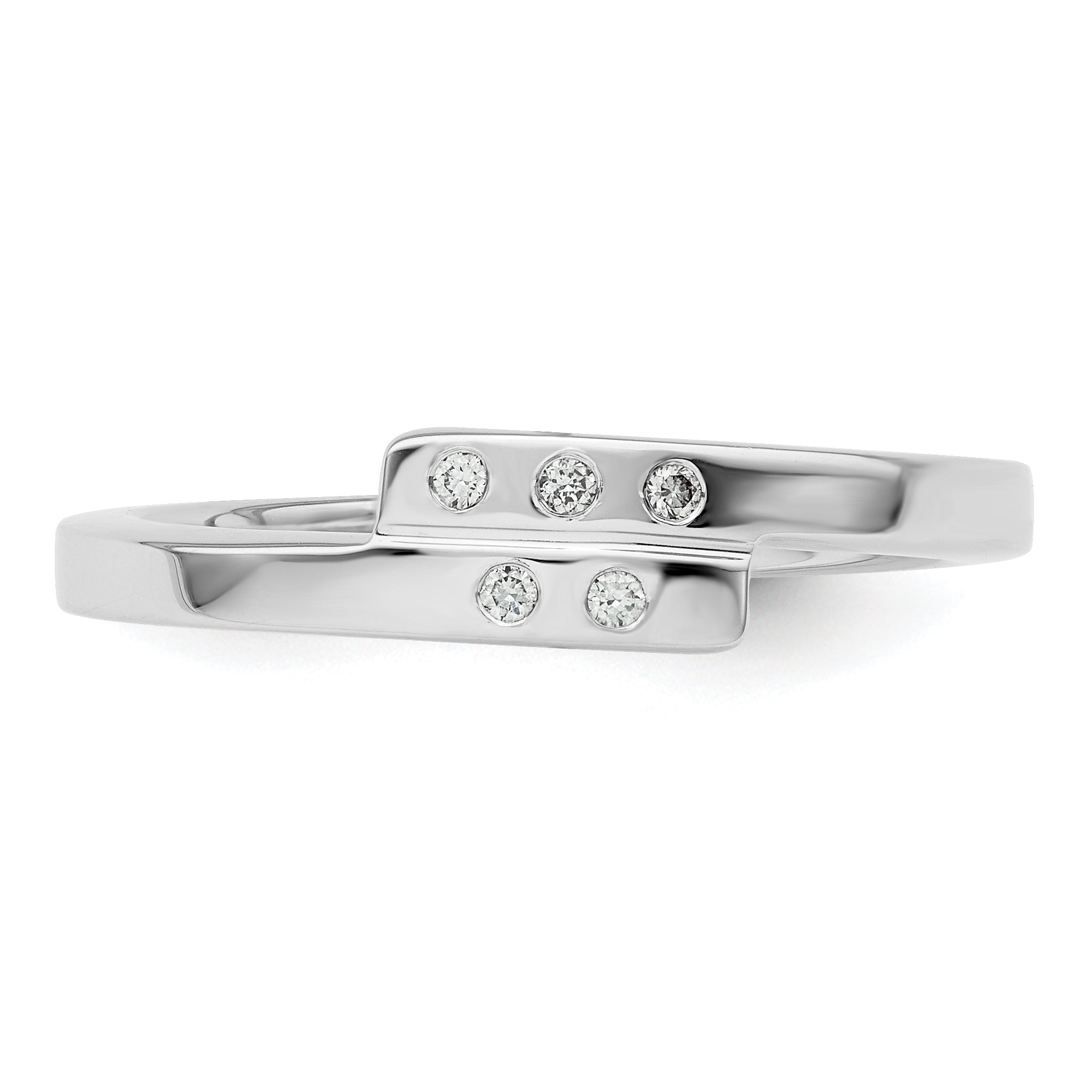 White Ice Sterling Silver Rhodium-plated Diamond Ring