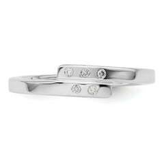 White Ice Sterling Silver Rhodium-plated Diamond Ring