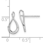 White Ice Sterling Silver Rhodium-plated Diamond Post Earrings