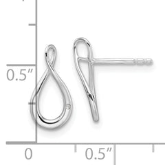 White Ice Sterling Silver Rhodium-plated Diamond Post Earrings