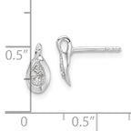 White Ice Sterling Silver Rhodium-plated Diamond Post Earrings