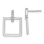 White Ice Sterling Silver Rhodium-plated Open Square Diamond Post Dangle Earrings