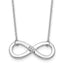 White Ice Sterling Silver Rhodium-Rhodium-Plated 18 inch Diamond Infinity Necklace