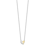 Diamond Heart Necklace in Sterling Silver (.03 ct. tw.) - Sophia Jewelers