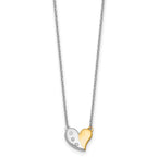 Diamond Heart Necklace in Sterling Silver (.03 ct. tw.) - Sophia Jewelers