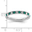 Sterling Silver Rhodium-plated Green and White Crystal Eternity Band