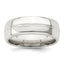 Sterling Silver 7mm Polished Domed Grooved Fancy Band